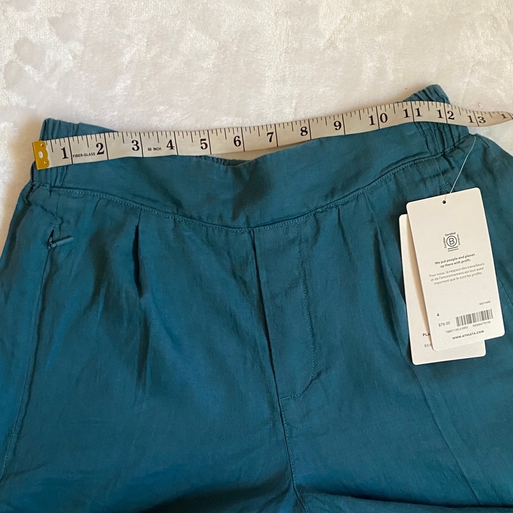 Athleta Teal Women's Flat Front Shorts - Picture 8 of 10